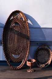 Pine needle crafts made by Mary Mourey - Live Oak, Florida