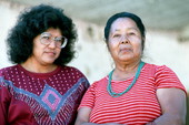 Nancy Billie with the mother of a Lake Okeechobee High School student - Okeechobee, Florida