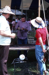 Tommy Noles making a crab trap - White Springs, Florida