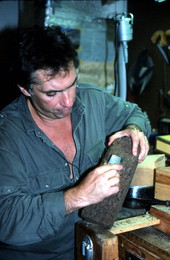 Mike Berg making a duck decoy - Jacksonville, Florida.