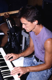 Mike Gallen playing keyboards in blues band - Jacksonville, Florida
