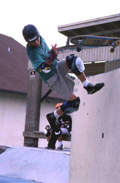 Skateboarder wiping out - Jacksonville, Florida.