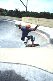 Skateboarder "pool riding" - Jacksonville, Florida