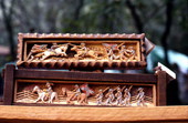 Civil War wood carvings made by Bill Cooey - Milton, Florida
