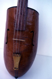 Gourd fiddle made by Linda Beth Waldron - White Springs, Florida