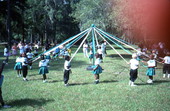 South Hamilton Elementary School students playing with a Maypole - White Springs, Florida