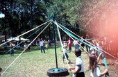 South Hamilton Elementary School students playing with a Maypole - White Springs, Florida