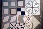 Examples of Cuban tile made at the Tropic Cuban Tile Co. - Miami, Florida.
