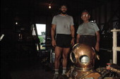 Nick Toth and Antonios Lerios in their helmet making workshop - Tarpon Springs, Florida