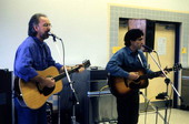 Members of the Mangum Trio performing western swing music at the John E. Ford Elementary School - Jacksonville, Florida.