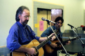 Members of the Mangum Trio performing western swing music at the John E. Ford Elementary School - Jacksonville, Florida.