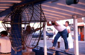 Sponge gathering equipment on a boat - Tarpon Springs, Florida