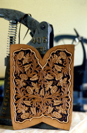 Carved boot top made by Bob Dellis - Okeechobee, Florida