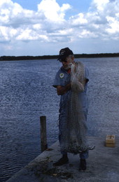 Cast net maker and user Max Dooley - Lakeland, Florida