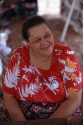 Fijian cultural advocate and storyteller Lilly Koroitamudu at the 1998 Florida Folk Festival.