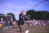 Competitor throwing the hammer during the Highland Games in Dunedin, Florida.