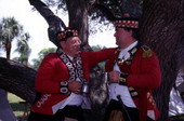 Participants in costume at the Highland Games in Dunedin, Florida.