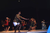 Scene from a hula dance competition in Orlando, Florida.