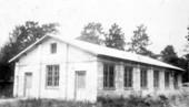 Garage constructed of blocks sawed from Marianna Limestone