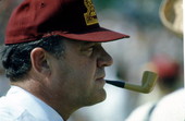 Governor Claude Kirk wearing a Florida State University Seminoles hat