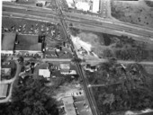 Aerial view of intersections of Magnolia, Lafayette and Apalachee.