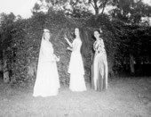 Young women in costume during Tallahassee Women's Club's Tallahassee Trail event
