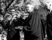 Governor Dan McCarty receiving oath of office from Chief Justice H.L. Sebring - Tallahassee, Florida.