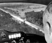 Governor Farris Bryant overlooking bombed railway area - Saint Augustine, Florida