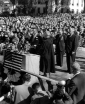 Dan McCarty taking the oath of office of the Governor - Tallahassee, Florida.