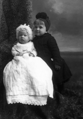 Two young children.