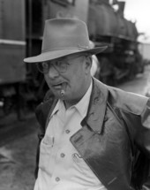 Portrait of Ringling Circus employee Leonard Aylesworth.