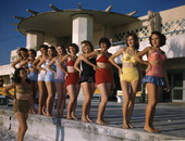 View showing the Sarasota Sun-Debs at Lido Beach, Florida.
