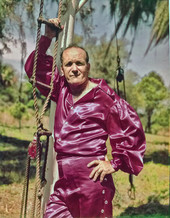 Portrait of the Flying Wallendas daredevil circus act founder Karl Wallenda.