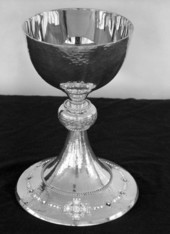 Silver chalice from Communion set at the Church of the Redeemer in Sarasota, Florida.