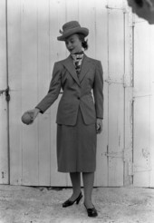 Miss Wildie Hardage modeling as a choreographer.