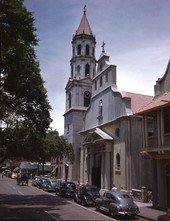 View looking west at the Cathedral of St. Augustine, home of America's oldest Christian parish.