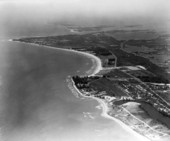 Aerial view looking northwest over Siesta Key near Sarasota, Florida.