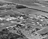 Aerial view of Ringling Circus winterquarters in Sarasota, Florida.