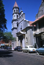 View looking northwest at the Cathedral of St. Augustine, home of America's oldest Christian parish.