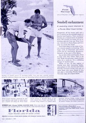 Copy showing Joe Steinmetz images in a 1959 Time magazine vacation guide book advertisement.