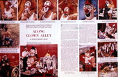 Copy of Saturday Evening Post showing Joe Steinmetz images for an article "Along Clown Alley" by Francis Beverly Kelley.