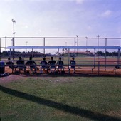 View of a Florida Marlins spring training baseball game.
