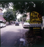 View looking down Brevard Ave. near Harrison St. in Cocoa, Florida.