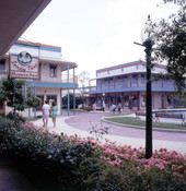Retail area of the Old Town shopping, dining and entertainment attraction in Kissimmee, Florida.