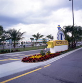 Entrance to the Sanibel Factory Stores outlet mall in Lee County, Florida.