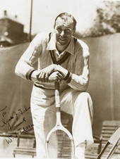 Autographed portrait of tennis great Wiliam T. (Bill) Tilden.