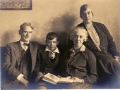 Portrait of Koreshan LeRoy Bubbett and family.