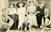 Group portrait of Koreshans with Joe Price and his family.