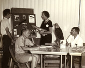 Unidentified people from the Florida Audubon Society and Florida Nature Conservancy in a meeting to save the bald eagle.