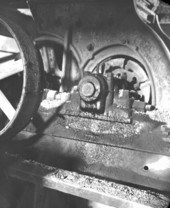 Close-up of granulator